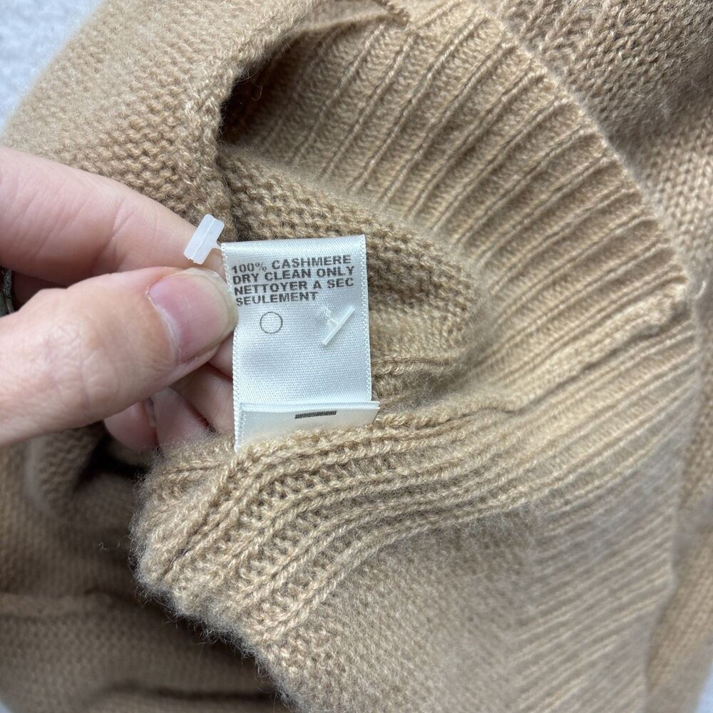 James Perse Sz 3 100% Cashmere Long Cardigan Sweater Tie Belt Sleeveless Tan - Picture 5 of 6